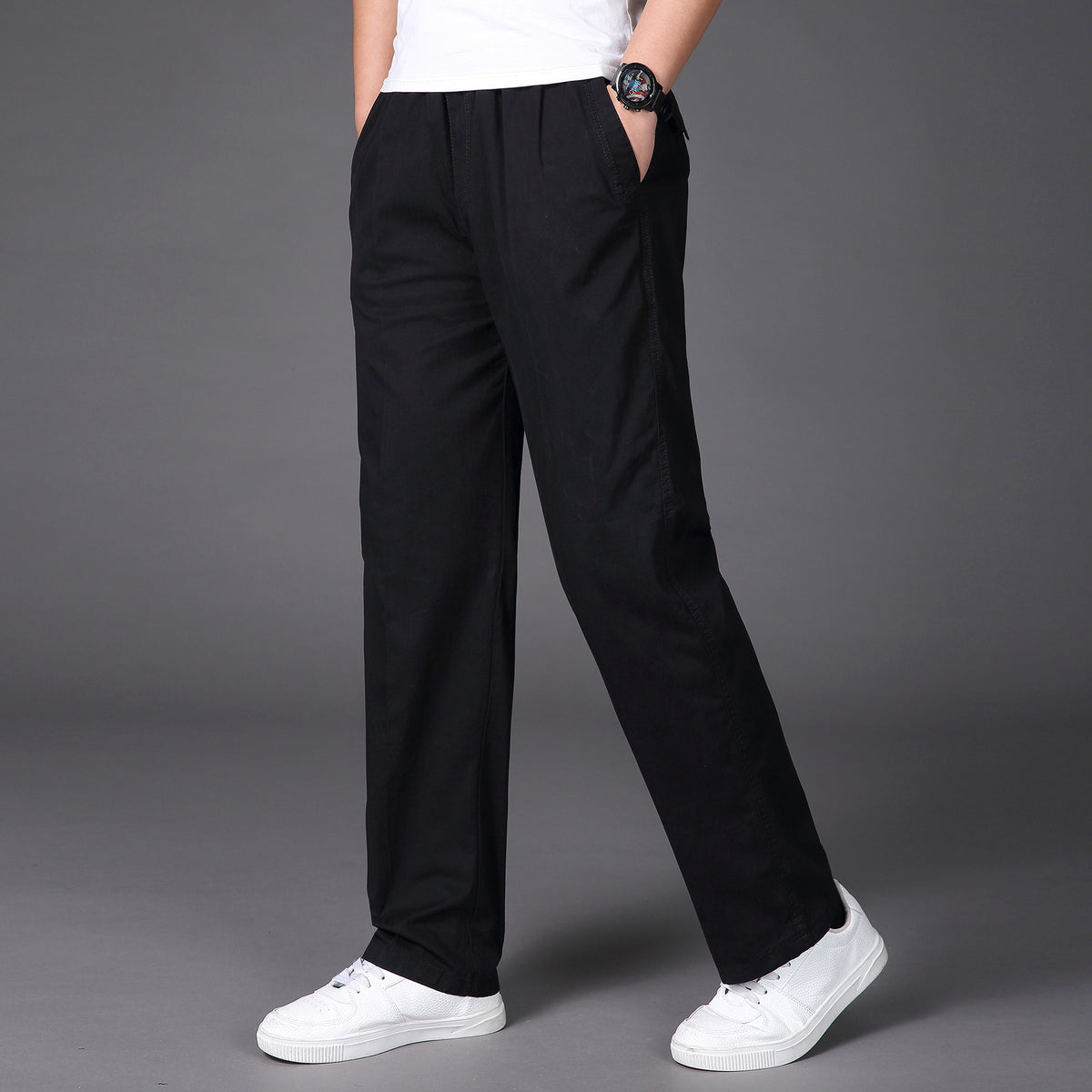 🔥【50-130KG】2026 nove moške hlače plus size casual straight