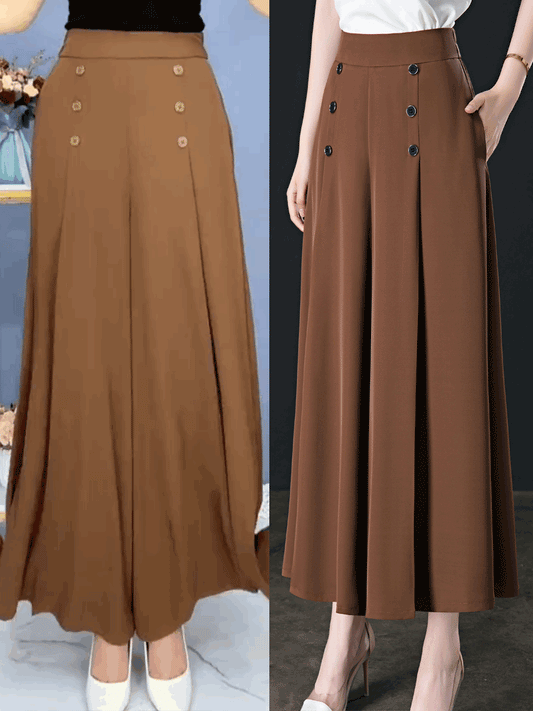 💖【M-5XL】Modno žensko široko plisirano krilo z visokim pasom