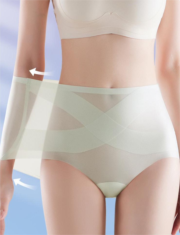 🔥🩲(6sztuk) Ostatni dzień - rabat 50%! - Ice Bandage majtki bezszwowe przewiewne, wysoki stan, chłodząca miękka tkanina