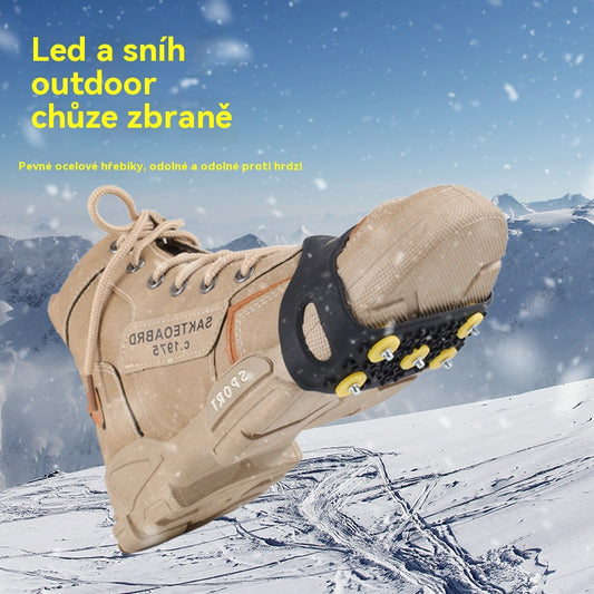 👴🚶🏔️❄️Kupte 1 pár, 1 pár dostanete zdarma🔥Neviditelné 5zubé protiskluzové návleky na mačky, venkovní mačky, vhodné pro turistiku ve sněhu, horolezectví, horolezectví a zimní ledové plochy, nezbytnost pro seniory.