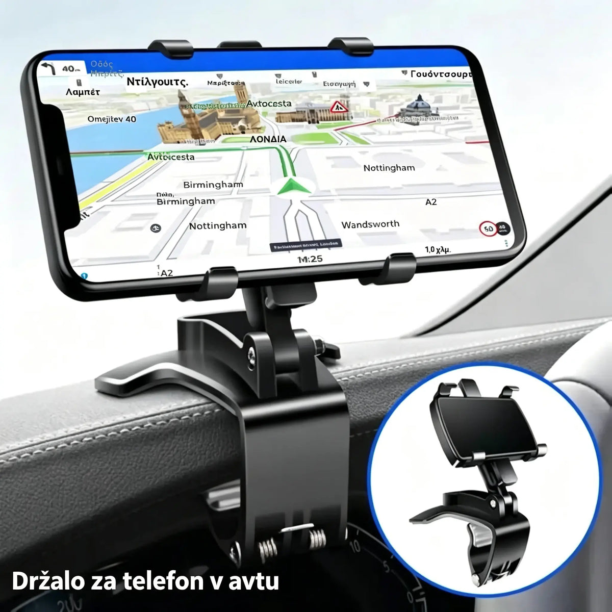 📱🚗 Držalo za telefon | Visokokakovostno, odporno na tresljaje in udarce, stabilno ter odporno na padce – popoln sopotnik na vožnji.