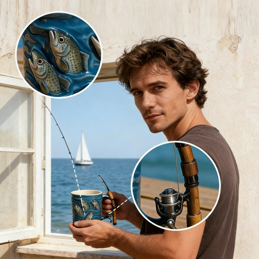 🎣☕Nowy kubek wędkarski Kreatywny kubek wykonany z żywicy, specjalnie zaprojektowany dla miłośników wędkarstwa.