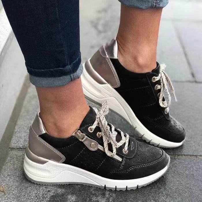 🔥50% de descuento: (Tallas 36-43) Zapatillas deportivas ortopédicas para mujer, modernas y cómodas, con cremallera lateral y suela gruesa.