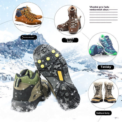 👴🚶🏔️❄️Kupte 1 pár, 1 pár dostanete zdarma🔥Neviditelné 5zubé protiskluzové návleky na mačky,  venkovní mačky, vhodné pro turistiku ve sněhu, horolezectví, horolezectví a zimní ledové plochy, nezbytnost pro seniory.