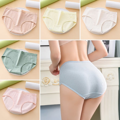 ✨️🩲 (Paquete de 7) Bragas femeninas de cintura alta, diseño sencillo y elegante, antibacterianas, aptas para mujeres de 35 a 100 kg