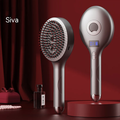 💆‍♀️Masažni glavnik s pršilom sprošča lasišče, masažni glavnik za oblikovanje in nego las za domačo uporabo z vibracijsko masažo pa je primeren za oblikovanje in nego las doma ter ima tudi funkcijo vibracijske masaže.