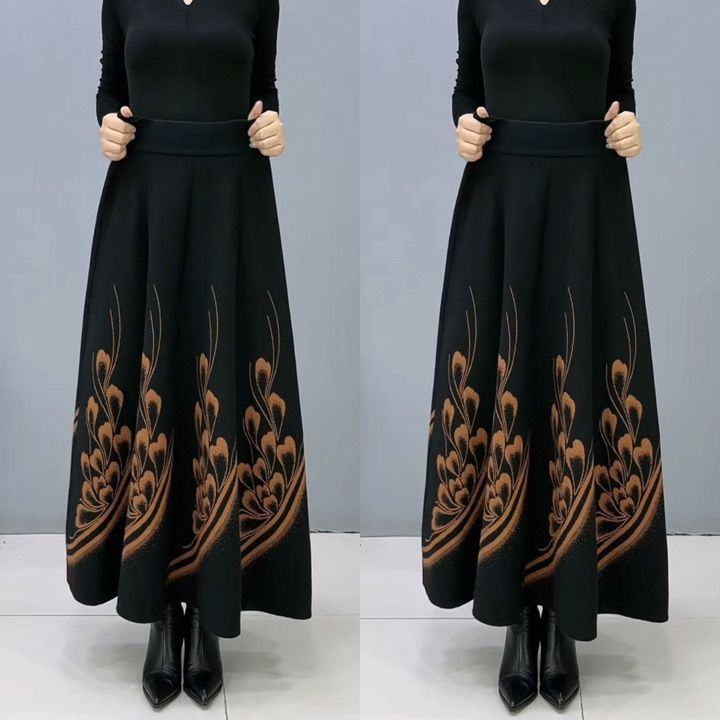 🎀 【S–3XL】Podzimní a zimní zesílená vlněná sukně, módní a univerzální