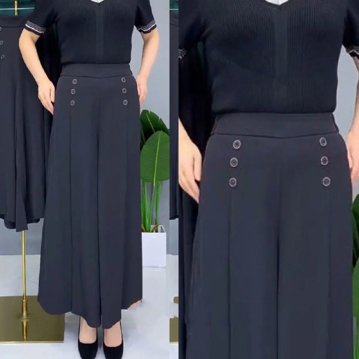 💖【M-5XL】Modno žensko široko plisirano krilo z visokim pasom