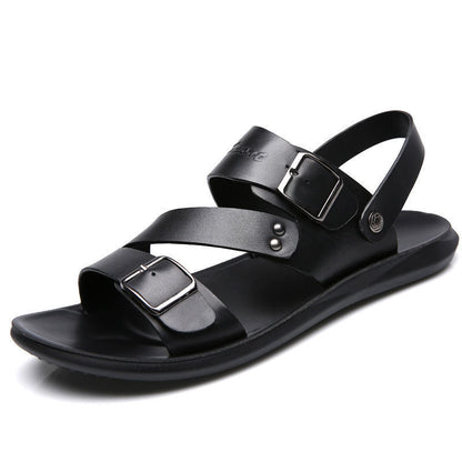 🔥【39-48】 👟 Novi moški poletni sandali, izdelani iz mehkega pravega usnja.
