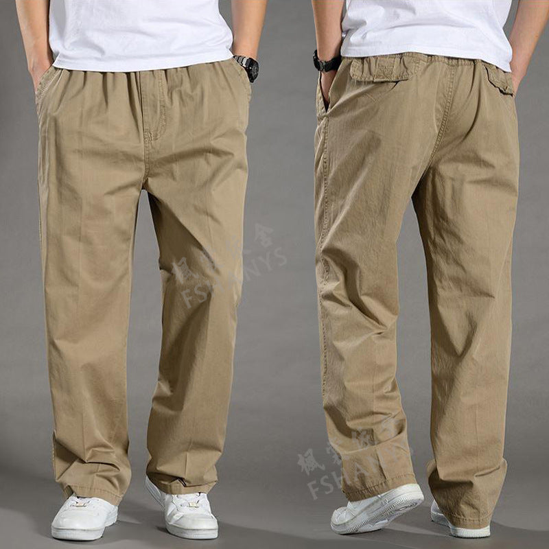 🔥【50-130KG】2026 nove moške hlače plus size casual straight