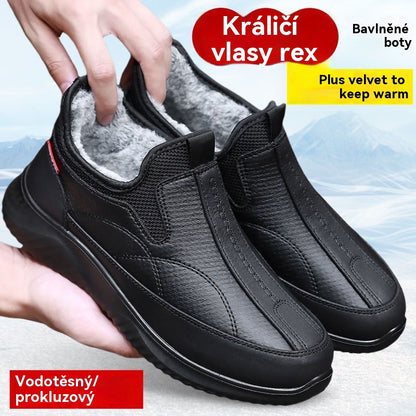 【39-44】🔥Odebeljeni zimski škornji, bombažna podloga in volnena podloga, topli, nepremočljivi, nedrseči, mehak podplat, lahki in udobni