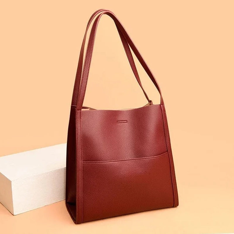 🔥👜👜【45% ZNIŻKI】Prosta, modna, pojemna torba na ramię z miękkiej skóry na jesień i zimę