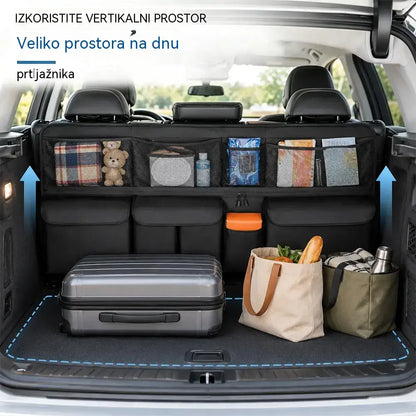 🚗🧰 Torba-organizator za prtljažnik | Velika prostornina, trpežna zasnova in možnost obešanja za shranjevanje orodja ter pripomočkov