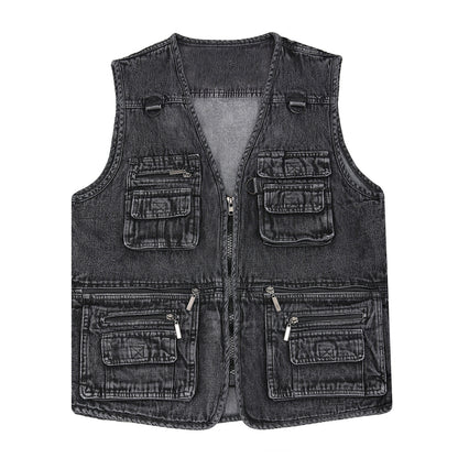 🔥【XL-7XL】2026 Moška denim jopica z več žepi