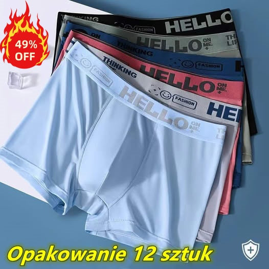6 opakowań🧊Ostatni dzień 50% zniżki---2025 Nowe bokserki męskie w kształcie litery U z zakrzywioną siateczką, antybakteryjne, w dużych rozmiarach