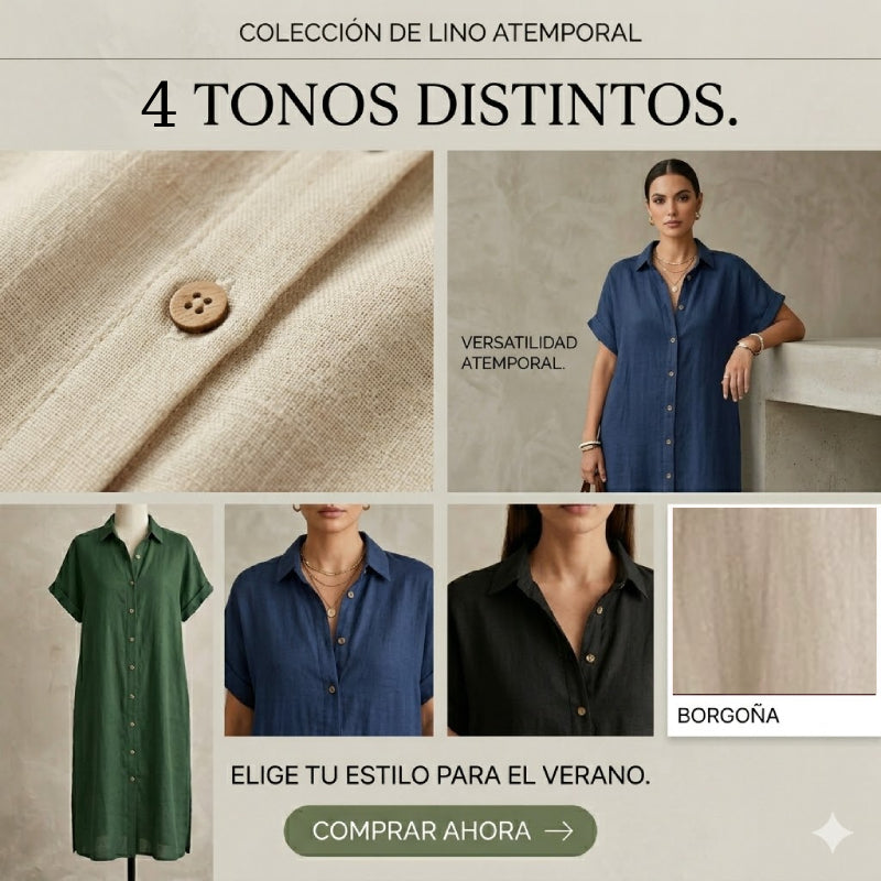 ✅Pago contra entrega - 💥Nuevo vestido de verano para mujer 2026 con botones - Elegante y con estilo