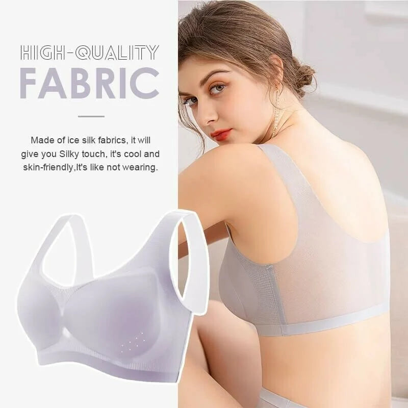 💟 【Komplet 3 kosov】（M–5XL） Poletni ultra tanek brezšiven modrček iz »ledene svile« – lahek in zračen