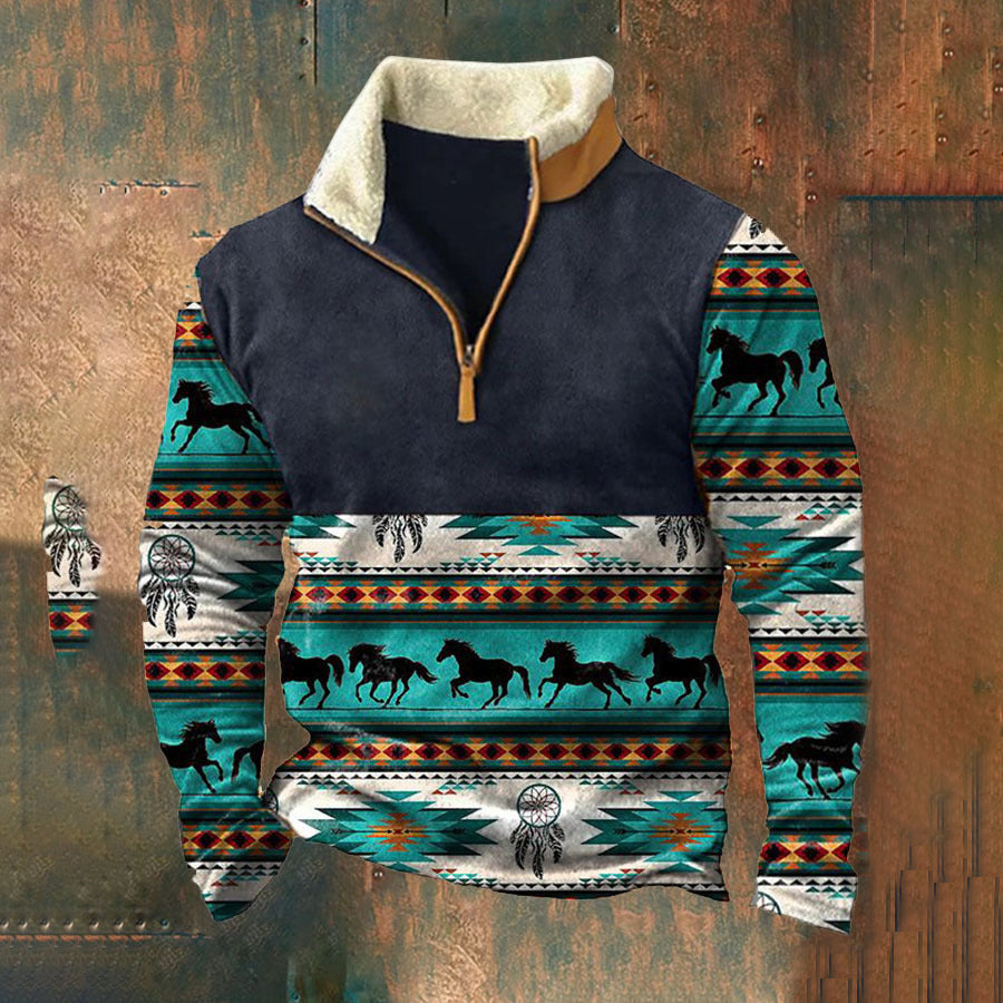👕【35%OFF】【S-4XL]2024 Męski modny, jesienno-zimowy, ciepły sweter z długim rękawem i nadrukiem 3D