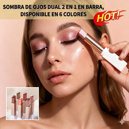 【Set de 6 piezas】😍 Sombra de ojos dos en uno, ¡ilumina instantáneamente el tono de la piel para una tez impecable! 🔥