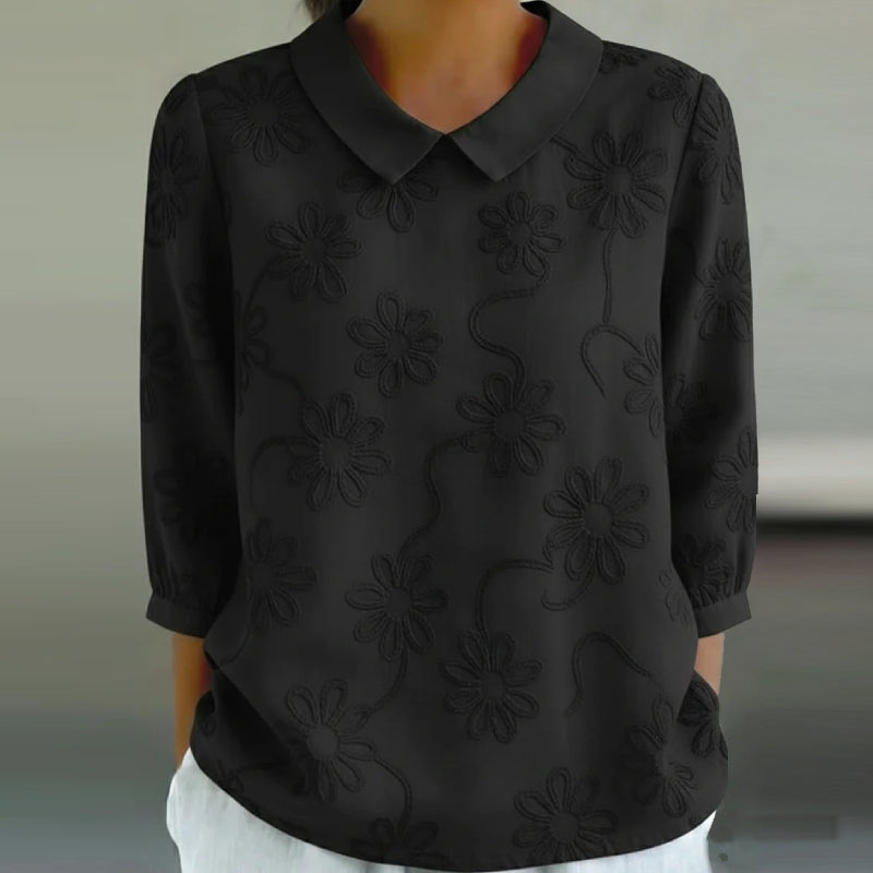 👚Blusa bordada de estilo retro francés - Colección 2026