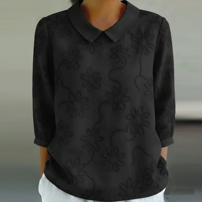 👚Blusa bordada de estilo retro francés - Colección 2026