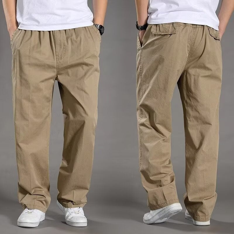 😎👖【Posebna ponudba🔥】Moške ležerne cargo hlače, večje velikosti - ohlapne in udobne
