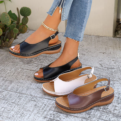 👡 Premium rimski sandali iz kravje kože – debel anatomski podplat, hitro zapenjanje z ježkom in velike velikosti 36–43! ☀️✨