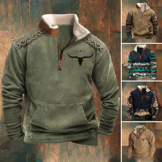👕【49% ZNIŻKI】【S-4XL】2024 Jesienno-zimowy męski modny, ciepły sweter z długim rękawem i nadrukiem 3D