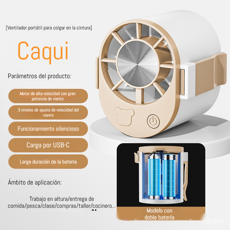 🔥【Compre 1 y obtenga 1 gratis】🌀 Mini ventilador de alta velocidad que se puede sujetar a la cintura.