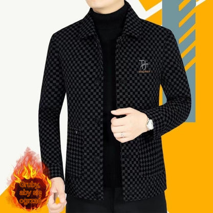 🔥🌈 【M-4XL】2024 nowa męska kurtka na co dzień z wełny i polaru na jesień i zimę
