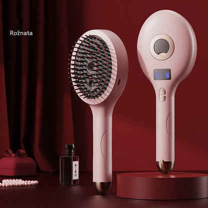 💆‍♀️Masažni glavnik s pršilom sprošča lasišče, masažni glavnik za oblikovanje in nego las za domačo uporabo z vibracijsko masažo pa je primeren za oblikovanje in nego las doma ter ima tudi funkcijo vibracijske masaže.