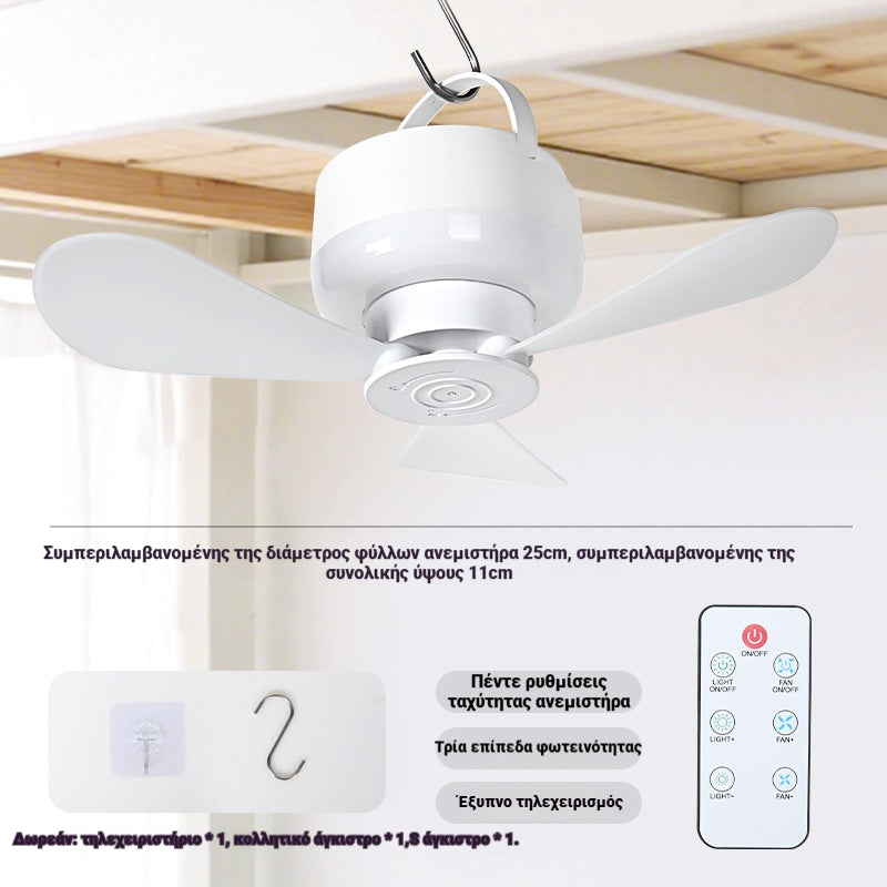 ⏰ Časovno omejena ponudba: Polnilni stropni ventilator z LED lučko! 🌬️✨