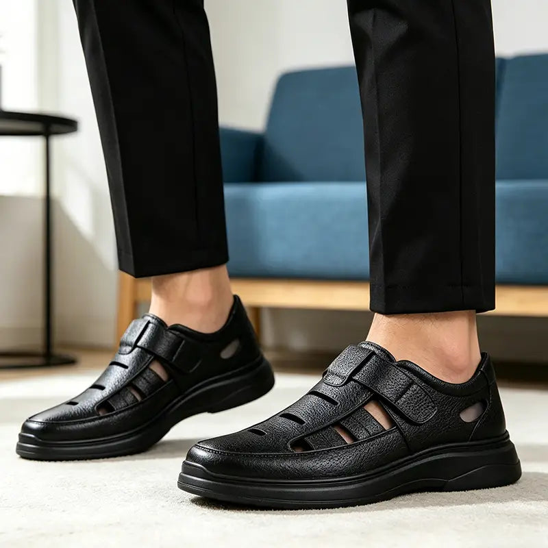 【40-45】Moški poletni čevlji iz pravega usnja – izjemno zračni, udobni za hojo! 👞🌬️