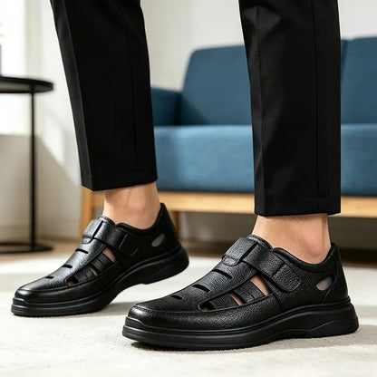 【40-45】Moški poletni čevlji iz pravega usnja – izjemno zračni, udobni za hojo! 👞🌬️