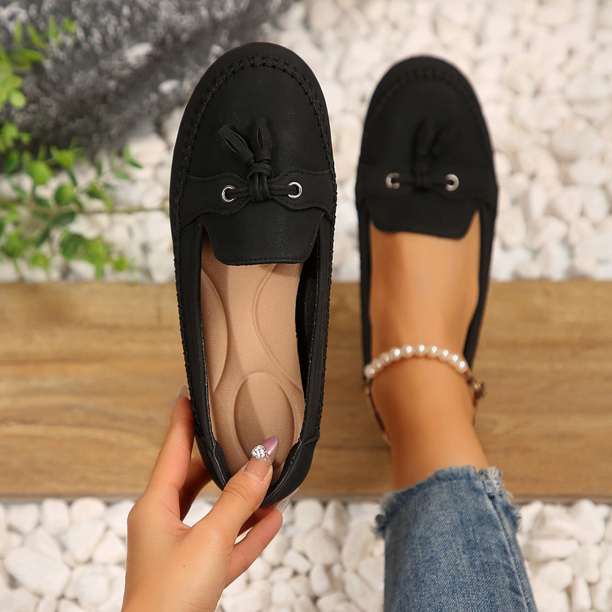 ✨50% popust✨【36-43】 Ženski ortopedski čevlji, izdelani iz pravega usnja, lahki, nedrseči, zračni in udobni.