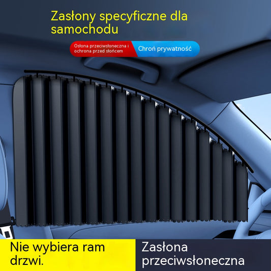 [Zestaw 4 części] Osłona przeciwsłoneczna na okno samochodowe z przesuwaną szyną i izolacją cieplną