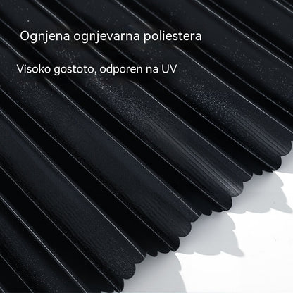 [4-delni komplet] Zavesa za senčnik za avtomobilska okna z drsno tirnico in toplotno izolacijo