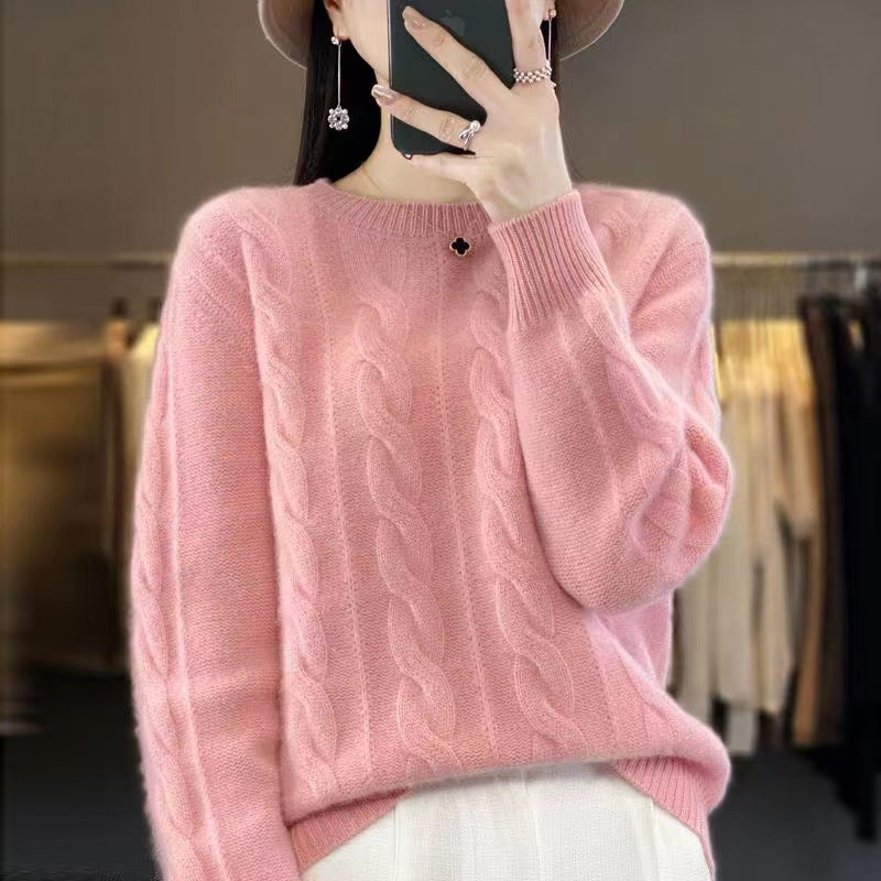 🔥⛄【S-XL】Nowy sweter z wełny na jesień i zimę 2026, jednolity kolor, wysokiej jakości