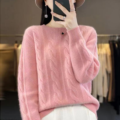 🔥⛄【S-XL】Nowy sweter z wełny na jesień i zimę 2026, jednolity kolor, wysokiej jakości