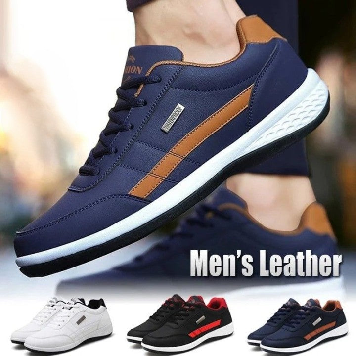 ✨（buty męskie）【38-48】 2025 nowe męskie wygodne skórzane buty sportowe