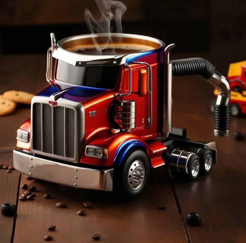 🚛Ręcznie robiony kubek do kawy w kształcie ciężarówki