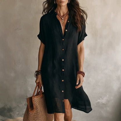 ✅Pago contra entrega - 💥Nuevo vestido de verano para mujer 2026 con botones - Elegante y con estilo