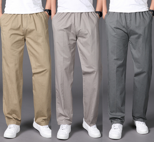 🔥【50-130KG】2026 nove moške hlače plus size casual straight