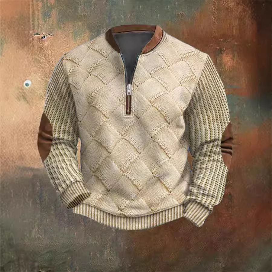 🔥【S-5XL】Męska półprzezroczysta bluza z kapturem zapinana na zamek z nowym jesienno-zimowym nadrukiem