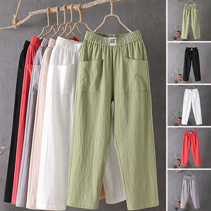 🌿🌈【M-4XL】2026 Wiosna Nowe Damskie Spodnie Szerokie Nogawki Wygodne Spodnie Casualowe
