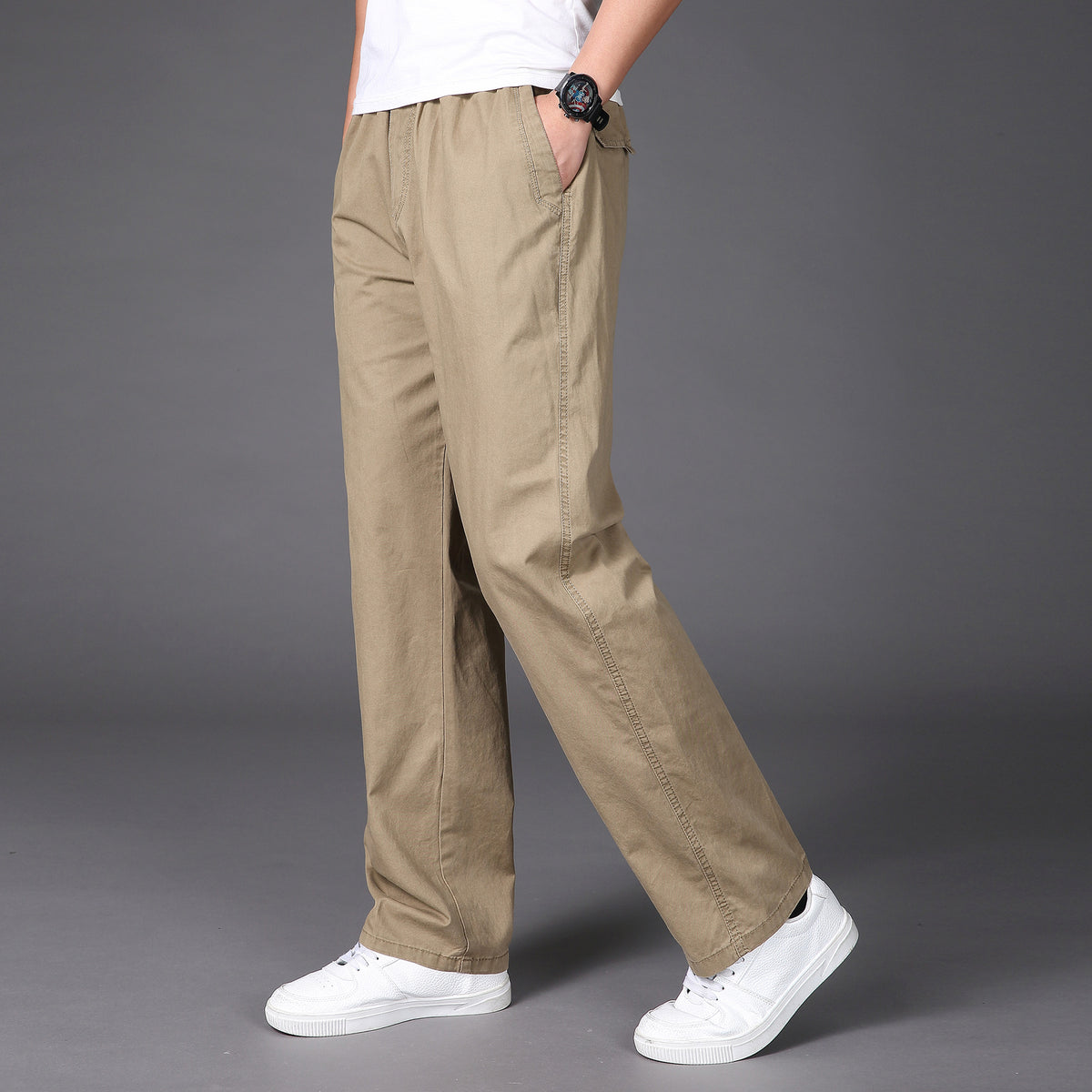 🔥【50-130KG】2026 nove moške hlače plus size casual straight