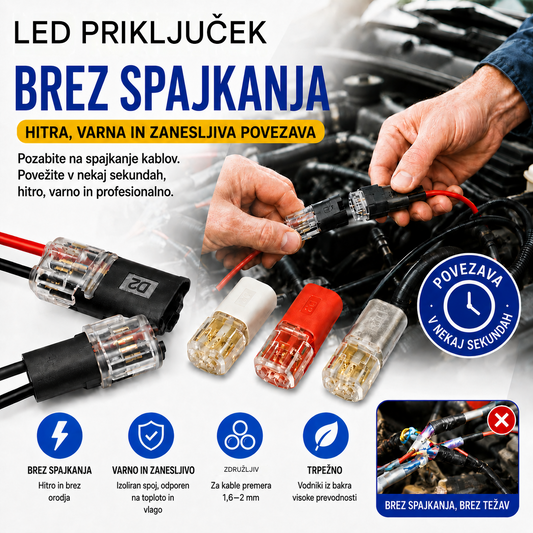 🥳 50 % popust! ⏰ 【1000 kosov na zalogi】Žični konektor brez luščenja, z zaklepno zaponko, varnim zapiranjem in protizdrsnim premazom ⚡️