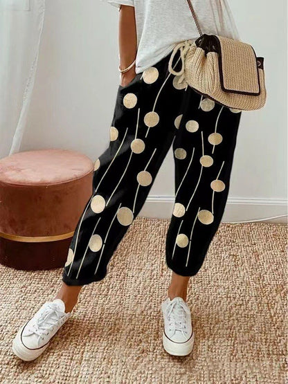 👍💐Pantalón casual de mujer en algodón y lino, opcionalmente multicolor