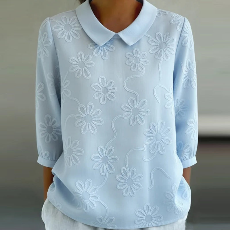 👚Blusa bordada de estilo retro francés - Colección 2026