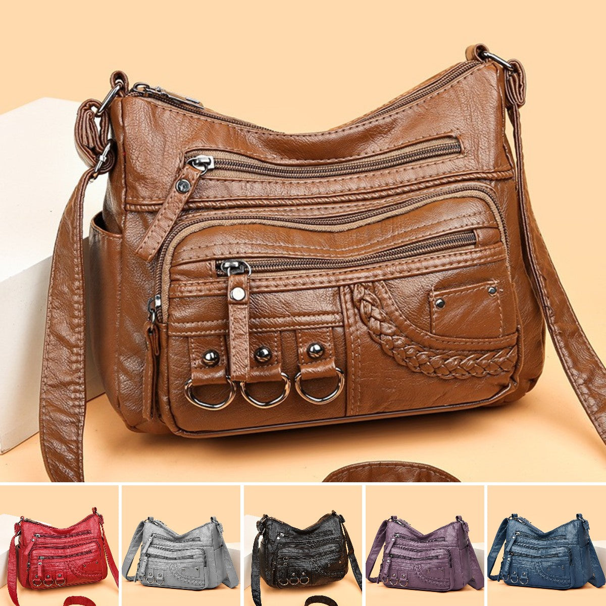 💥👜Nová velkoobjemová měkká kožená taška přes rameno/crossbody pro rok 2025